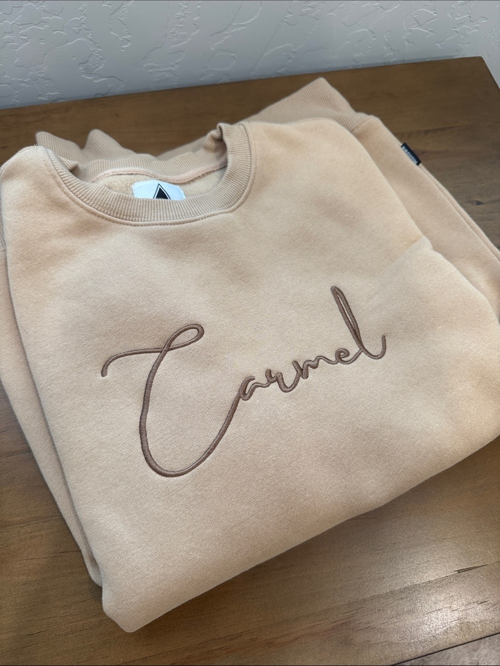 Carmel California Embroidered Neutral Crewneck Sweatshirt